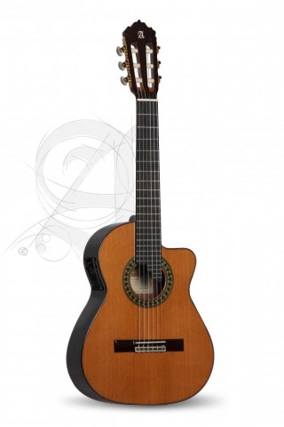 Alhambra Gitár Requinto 5P CW cédrus indiai rózsafa ebony fogólap.