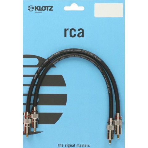 Klotz high-end RCA kábel tömör króm RCA dugókkal és aranyozott érintkezőkkel - 0,9m