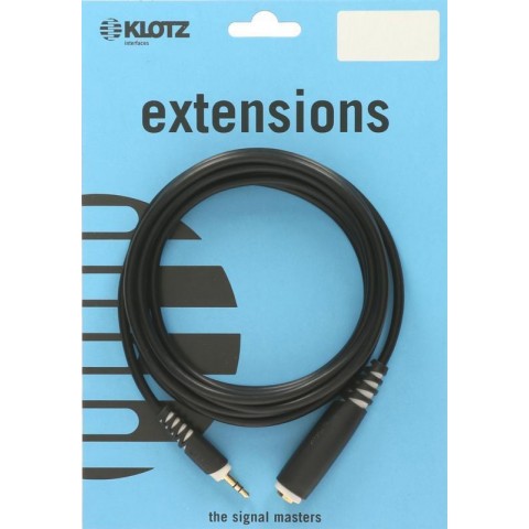 Klotz Könnyű fejhallgató hosszabbító mini Jack dugó 3,5 mm - jack aljzat 6,35 mm - 6m