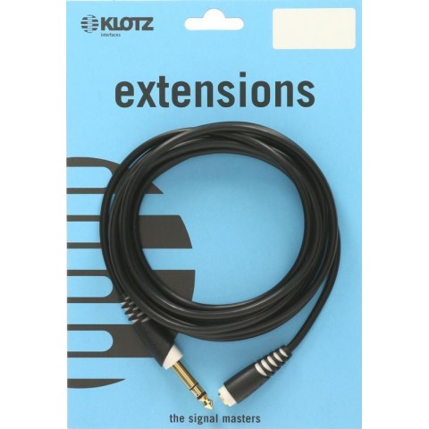 Klotz Könnyű fejhallgató hosszabbító jack dugó 6,35 mm - mini Jack aljzat 3,5 mm - 6m
