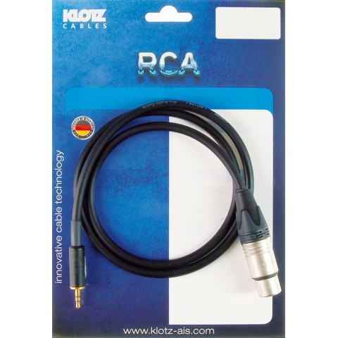 Klotz mobil kiváló hangrögzítő kábel XLR mama - mini Jack - 1,5m