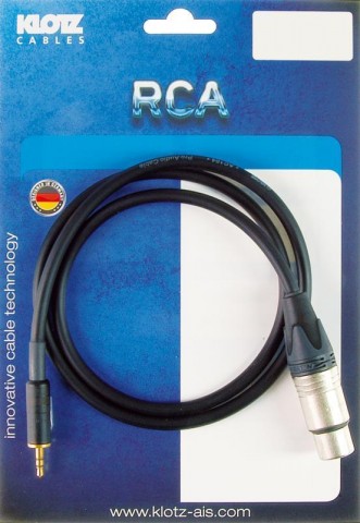 Klotz mobil kiváló hangrögzítő kábel XLR mama - mini Jack - 1,5m Klotz mobil kiváló hangrögzítő kábel XLR mama - mini Jack - 1,5m