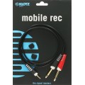 Klotz TRS 3,5 mm - 2x TS 6,35 mm Y-kábel - könnyű - 3m