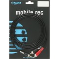Klotz TRS 3,5 mm - 2x RCA Y-kábel - könnyű - 6m