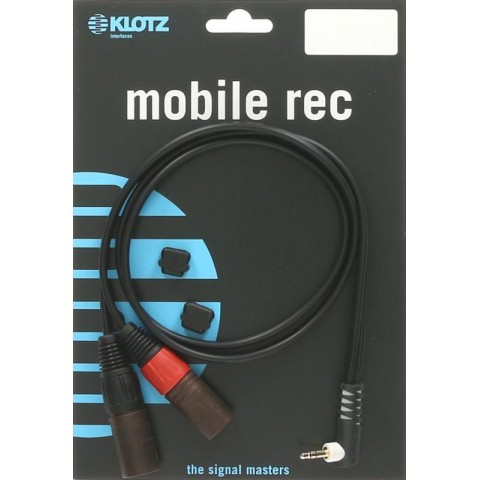 Klotz TRS 3,5 mm pipa - 2x XLR papa Y-kábel - könnyű - 3m