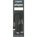 Klotz TRS 3,5 mm - 2x TRS aljzat 6,35 mm fejhallgató elosztó - kompakt - 0,2m