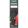 Klotz TRS 3,5 mm sztereó - 2x TS aljzat 6,35 mm mono Y adapter - rövid - 0,2m
