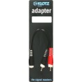 Klotz TRS aljzat 3,5 mm sztereó - 2x RCA Y adapter - rövid - 0,2m