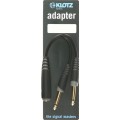 Klotz TS aljzat 6,35 mm mono - 2x TS 6,35 mm mono Y adapter - mono - 0,2m
