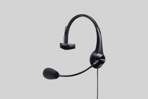 SHURE Egyoldalas broadcast headset fejhallgató+mikrofon Neutrik 4 pólusú mama XLR