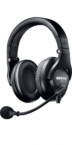 SHURE Kétoldalas zárt broadcast headset fejhallgató+mikrofon kábel nélkül!