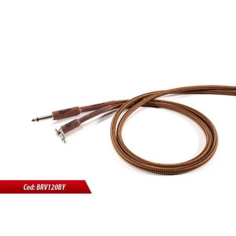 PROEL Hangszerkábel 3 m barna-arany 1x 6,3 mm mono jack és 1x 6,3 mm pipa mono jack dugó