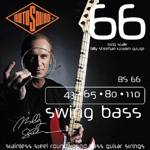 Rotosound Basszusgitár húrkészlet rozsdamentes acél 43 65 80 110 — BILLY SHEEHAN SET