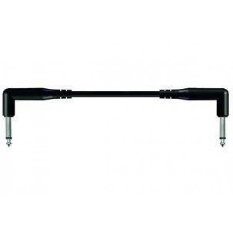 PROEL Hangszerkábel 0,3 m fekete 2x6,3 mm mono pipa jack dugó öntött