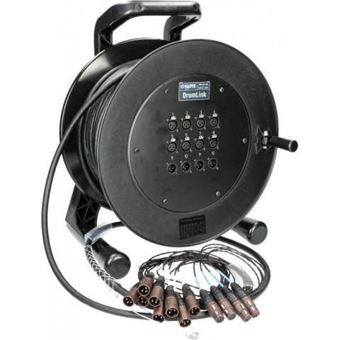 Klotz DrumLink 8/4 - 8x XLR 3p mama/papa + 4x XLR 3p papa/mama 12-cs. analóg csoportkábel dob - 30m
