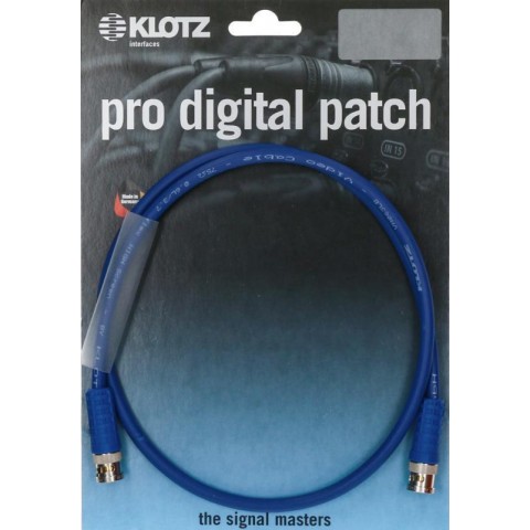 Klotz pro digitális vezetékek WordClock és AESid kábel BNCslim csatlakozók Damar&Hagen - 0,3m