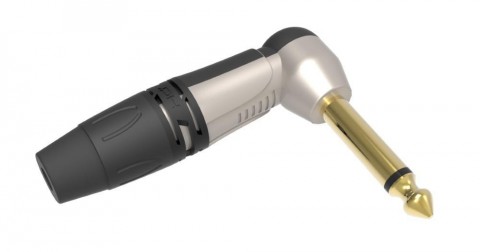 DH ONEHERO 6,3mm monó jack dugó pipás 90fok szerelhető nikkel