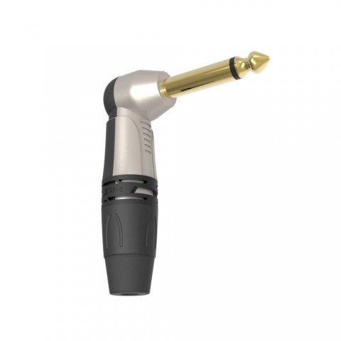 DH ONEHERO 6,3mm monó jack dugó pipás 90fok szerelhető nikkel