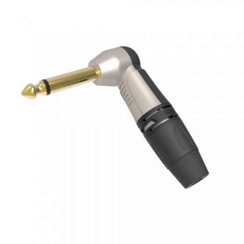 DH ONEHERO 6,3mm monó jack dugó pipás 90fok szerelhető nikkel