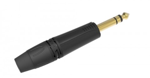 DH ONEHERO 6,3mm sztereó jack dugó szerelhető fekete