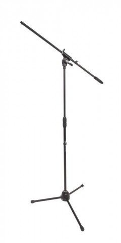 DH mikrofonállvány 3 lábú gémmel m: 990-1690mm fix gém: 800mm 2,9kg fekete