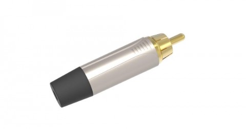 DH ONEHERO RCA papa dugó szerelhető fekete vég nikkel test DH ONEHERO RCA papa dugó szerelhető fekete vég nikkel test