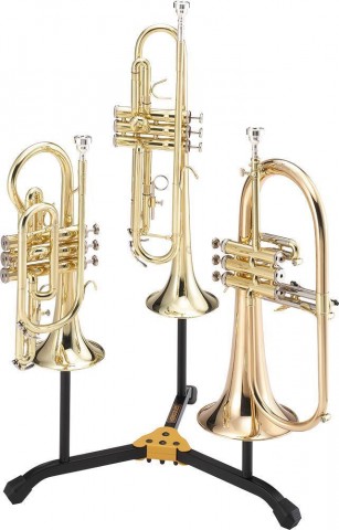 Hercules Állvány 3 hangszer részére (trombita cornett és kürt) + tok