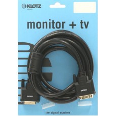 Klotz Könnyű DVI-D monitor kábel aranyozott érintkezőkkel - 2m