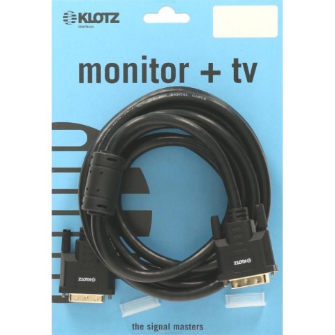 Klotz Könnyű DVI-D monitor kábel aranyozott érintkezőkkel - 3m