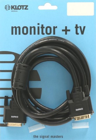 Klotz Könnyű DVI-D monitor kábel aranyozott érintkezőkkel - 3m