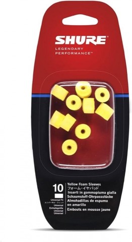 SHURE Citromsárga szivacs minden fülhallgatóhoz (kivéve SCL2) 5 pár