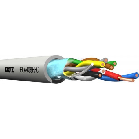 Klotz ELA szerelőkábel - 100 V-os vezeték 4 x 2 x 0,8 mm tömör - FRNC - Dca