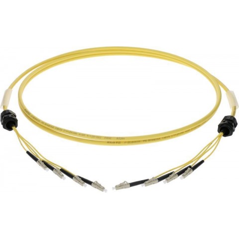 Klotz 4x LC breakout kábel - 9/125 OS2 optikai szál - single-mode - 50m