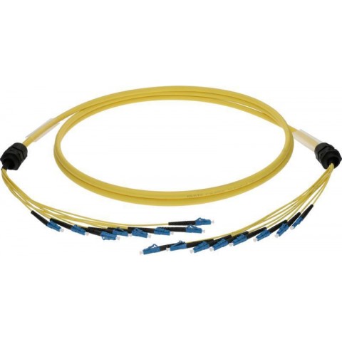 Klotz 8x LC breakout kábel - 9/125 OS2 optikai szál- single-mode - 20m