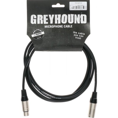 Klotz GREYHOUND mikrofon XLR 3p mama/papa nikkel Klotz csatlakozók - 2m