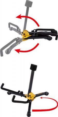 Hercules Gitárállvány kicsi akusztikus gitár részére + tok