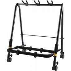 Hercules Gitárállvány három gitár részére kerekekkel