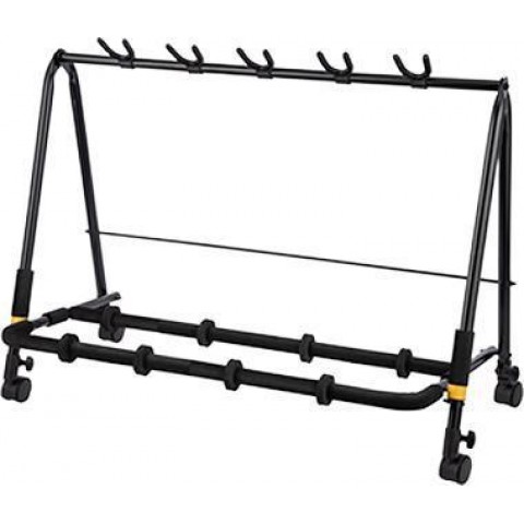 Hercules Gitárállvány öt gitár részére kerekekkel