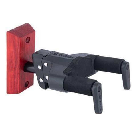 Hercules Gitártartó fa alap rövid szárú festett vörös színű talp