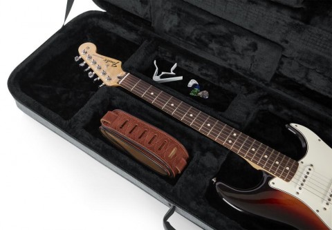 Gator Transit könnyű merev EPS keménytok elektromos gitárhoz szürke fekete belsővel