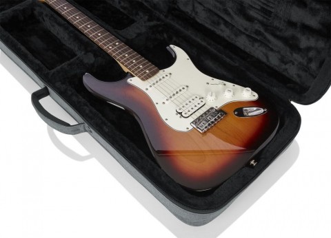 Gator Transit könnyű merev EPS keménytok elektromos gitárhoz szürke fekete belsővel