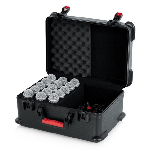 Gator TSA öntött műanyag keménytok 15 (vezetékes) mikrofonhoz és kábelekhez