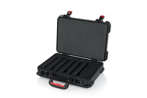 Gator TSA öntött műanyag keménytok 6 vezetéknélküli mikrofonhoz elem tárolókkal