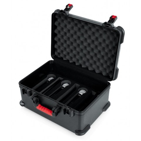 Gator TSA öntött műanyag keménytok 7 vezetéknélküli mikrofonhoz kiemelhető tálcákkal kellékekhez