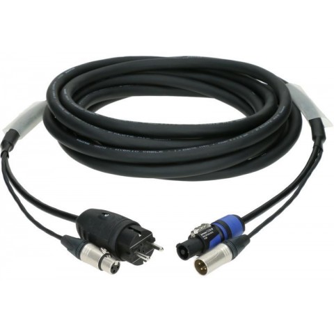 Klotz audio és táp 3G1.5 hibrid kábel XLR 3p + Schuko => powerCON - 15m