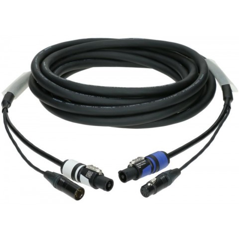 Klotz DMX és táp 3G1.5 hibrid kábel XLR 5p + powerCON - 10m