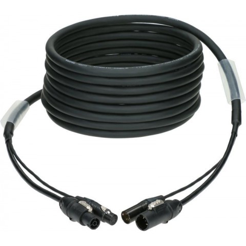 Klotz DMX és táp 3G1.5 hibrid kábel XLR 5p + powerCON TRUE1 - 1,5m