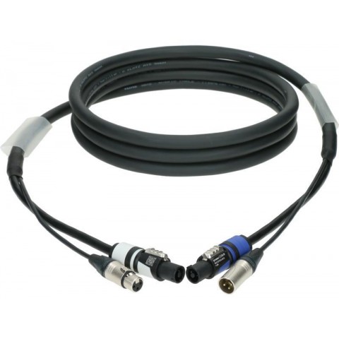 Klotz audio és táp 3G2.5 hibrid kábel XLR 3p + powerCON - 2m