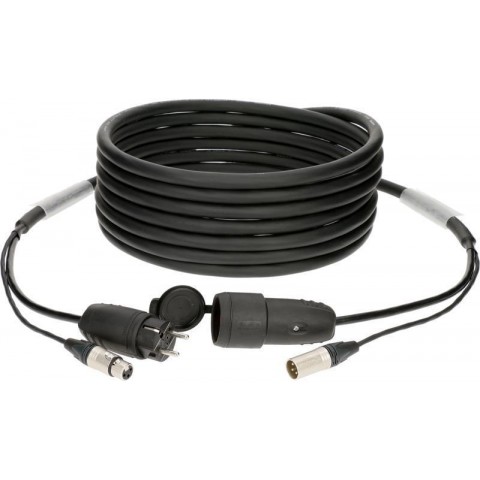 Klotz audio és táp 3G2.5 hibrid kábel XLR 3p + Schuko - 20m