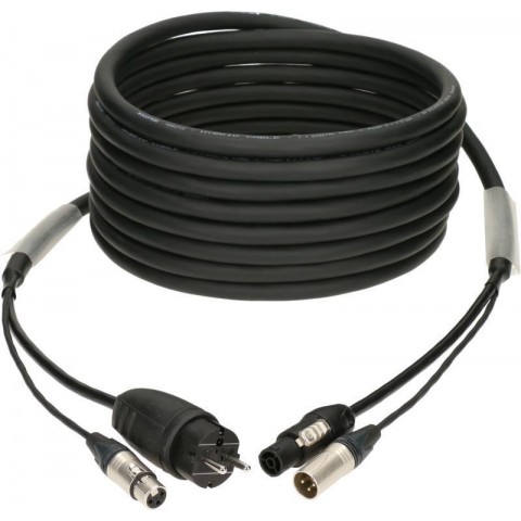 Klotz audio és táp 3G2,5 hibrid kábel XLR 3p + Schuko => powerCON TRUE1 - 30m